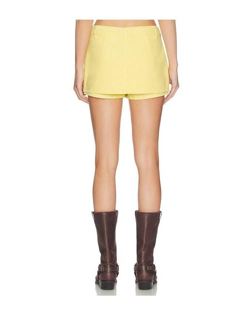 Free People Yellow Galivanting Skort