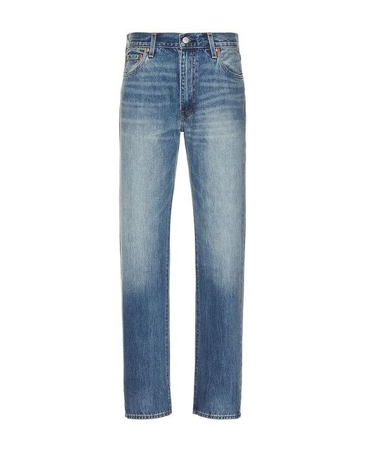 Levi's Blue 555 Relaxed Straight Jeans for men