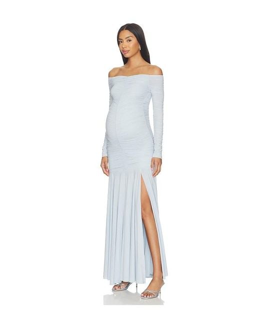 BUMPSUIT White Airbrush Off The Shoulder Dress