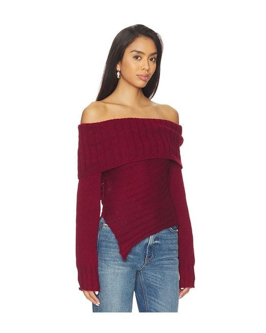 Line & Dot Red Betty Sweater