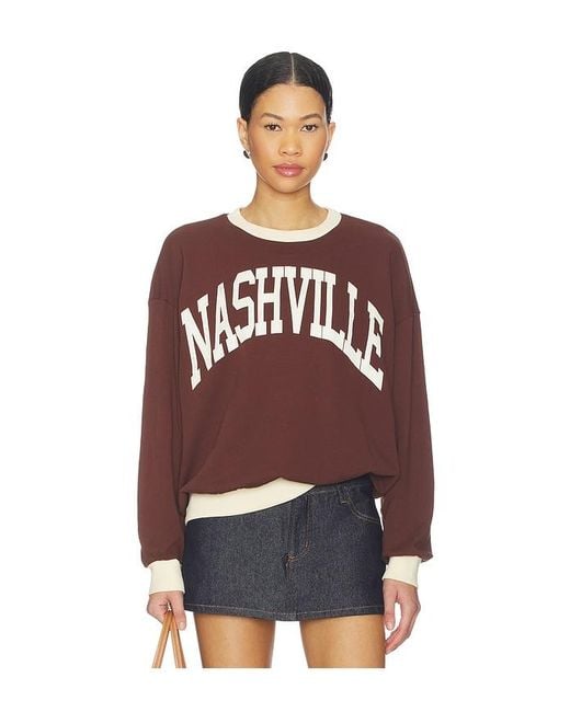 Daydreamer Red X Revolve Nashville Colorblock Oversized Sweatshirt