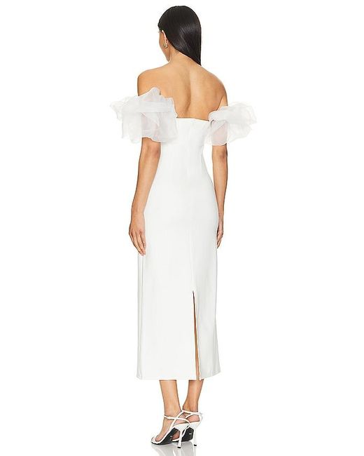 Line & Dot White Starlet Midi Dress