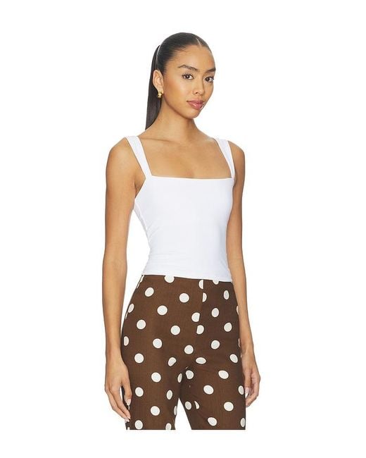 Susana Monaco White Angle Strap Top
