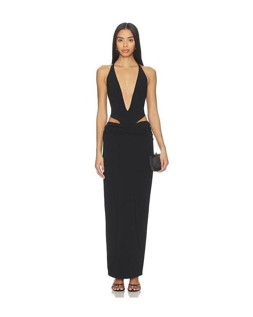 Lovers + Friends Black Poppy Gown