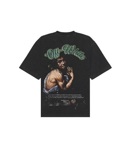 Off-White c/o Virgil Abloh Black Green Bacchus Skate T-shirt for men