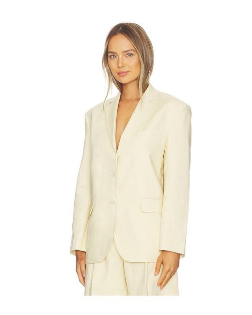 Anine Bing Natural Quinn Blazer