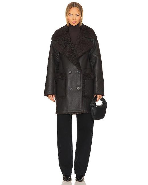 Citizens of Humanity Black Elodie Shearling Coat