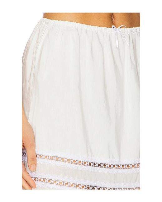 SWF White Tiered Lace Maxi Skirt