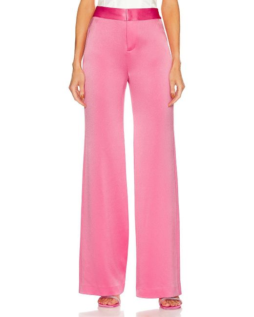 Alice + Olivia Alice + Olivia Deanna Pant in Pink | Lyst