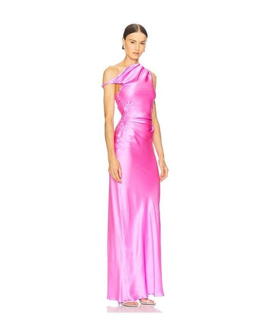 Amanda Uprichard Pink Modesto Maxi Dress