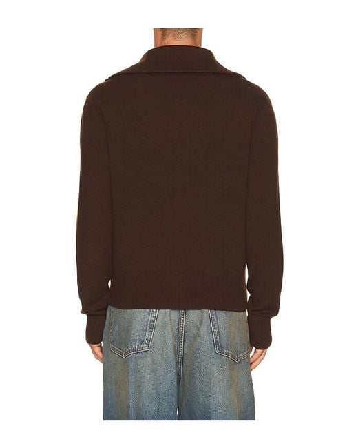 Entire studios Brown Knit Zip Up Jacket for men