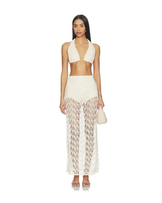Bardot Natural Venetia Sheer Skirt