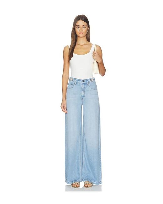 Hudson Blue James High Rise Wide Leg With Accent Hardware Jeans