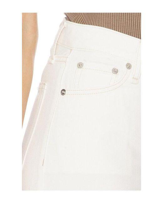 Rag & Bone White Featherweight Sofie Full Wide Jeans