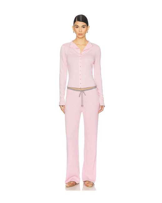 Frankie's Bikinis Pink Leo Knit Cardigan