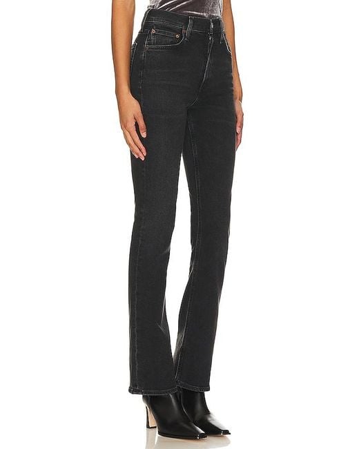 Agolde Black Nico High Rise Slim Boot Jeans