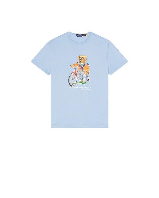 Polo Ralph Lauren Blue Short Sleeve Jersey Knit Novelty Summer Bear Tee for men