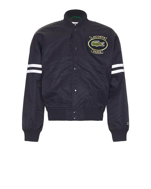 Lacoste Blue Croc Bomber Jacket for men