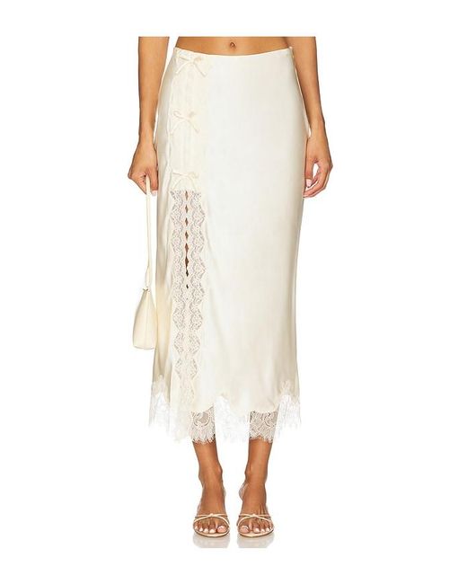 LoveShackFancy White Calder Skirt