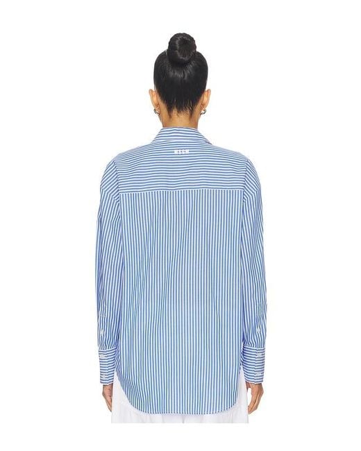 MSGM Blue Hemd Button Up