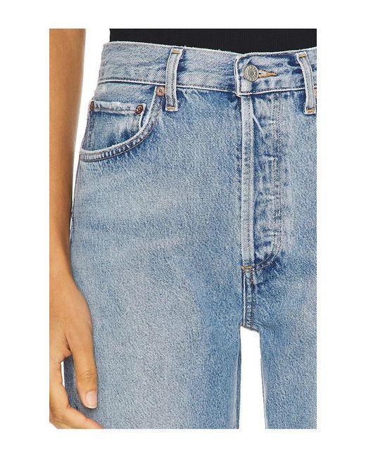 Agolde Blue 90S Pinch Waist High Rise Straight Jeans