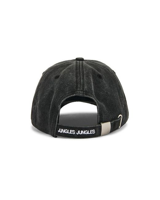 JUNGLES Black Hot Distressed Cap for men