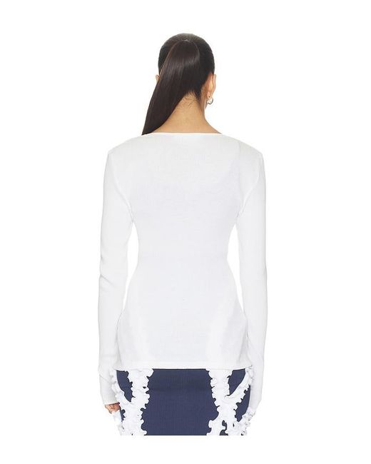 OperaSPORT White Claire Seamless Top