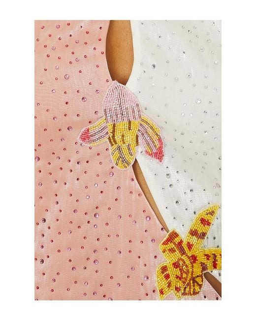 La Fuori White Polka Dress