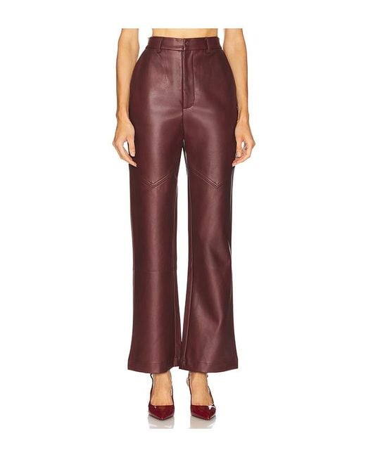 Bardot Red Karson Faux Leather Pant