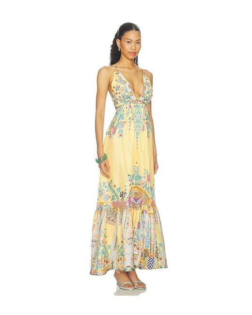 Camilla Metallic Tiered Dress With Hardware