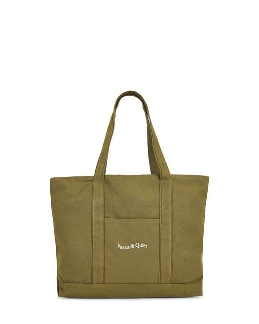 Museum of Peace & Quiet Green Wordmark Boat Tote for men