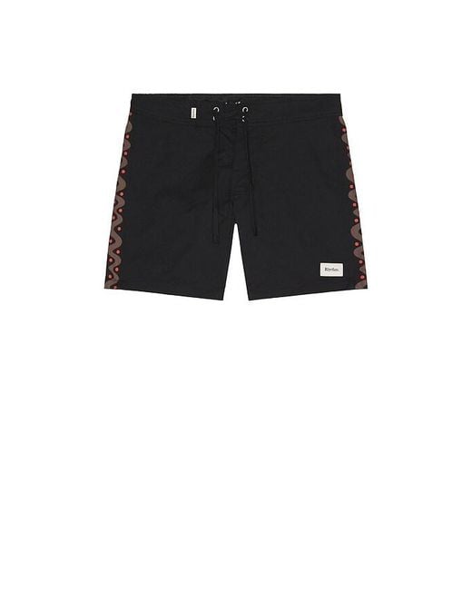 Rhythm Black Snake Trials Swim Trunk for men