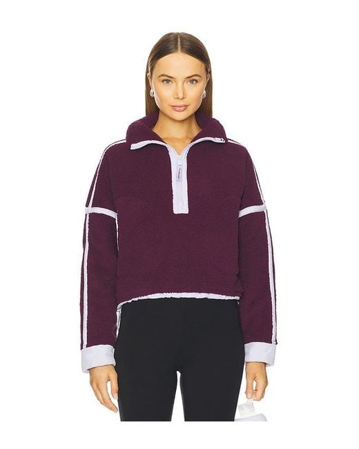 Free People Purple X Fp Movement Mountain High 1/2 Zip Jacket
