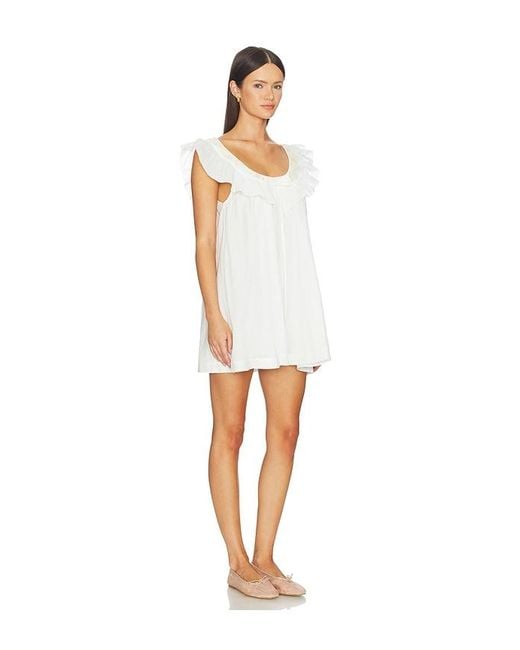 For Love & Lemons White Cora Mini Dress