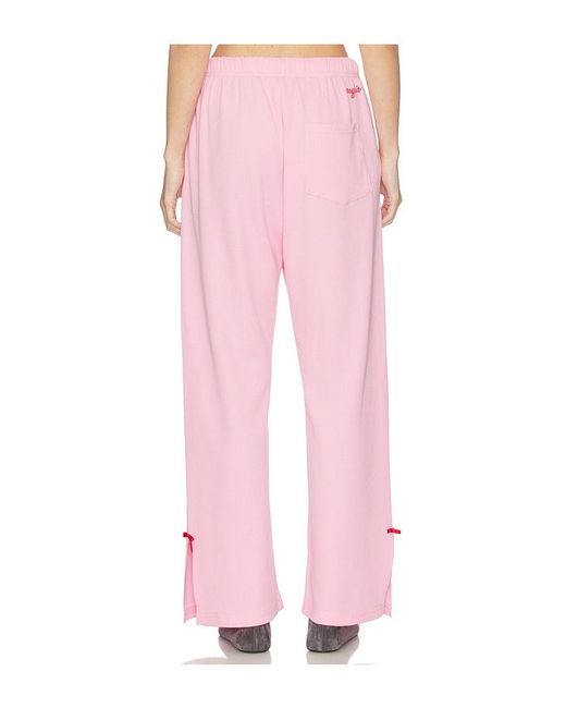The Mayfair Group Pink Somebody Love You Wide Leg Sweatpants
