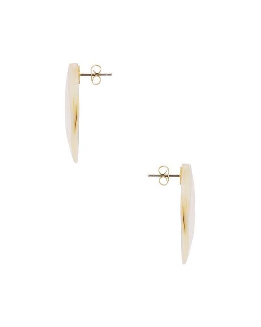 Ettika White Mother Of Statement Stud Earrings