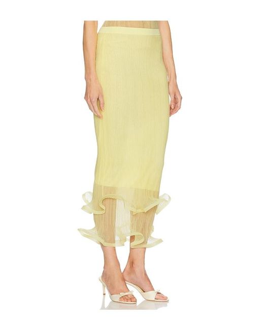 Jonathan Simkhai Yellow Kelso Skirt