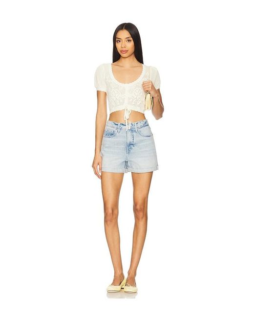 GOOD AMERICAN Blue Good '90S Shorts