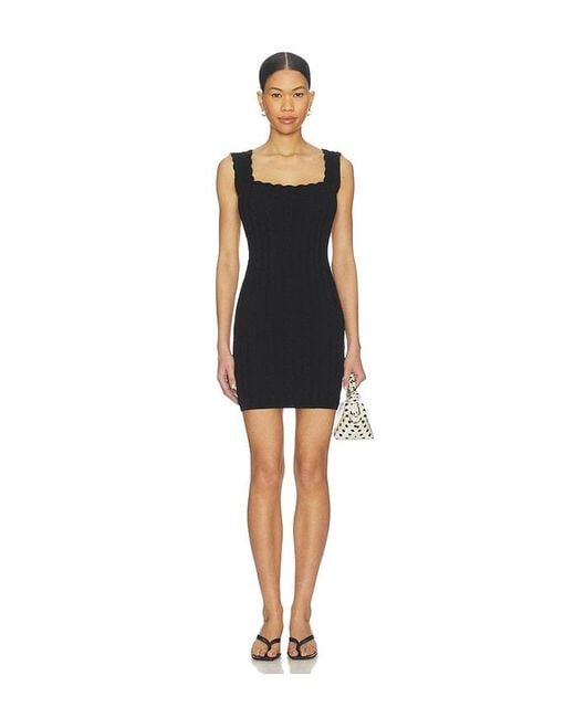 Frankie's Bikinis Black Jules Cable Mini Dress