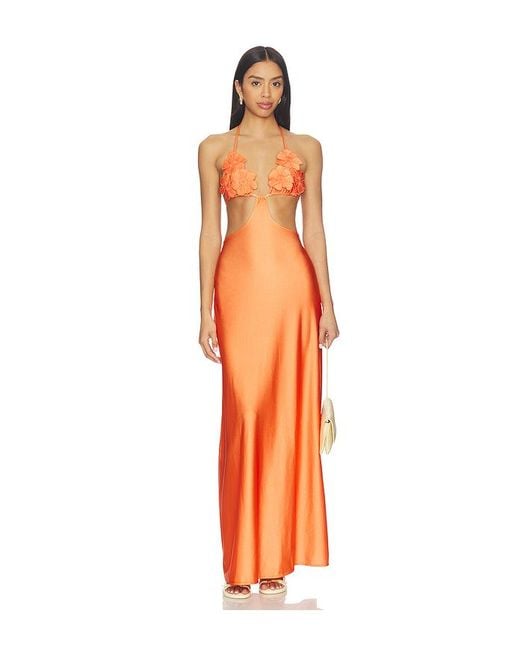BOAMAR Orange Ochre Long Dress