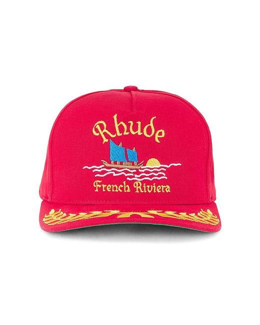 Rhude Red Riviera Sailing Hat for men