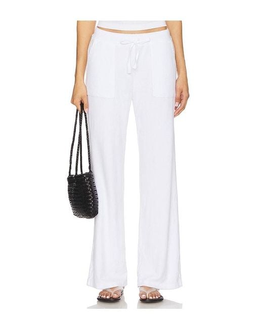 Bobi White Wide Leg Pant