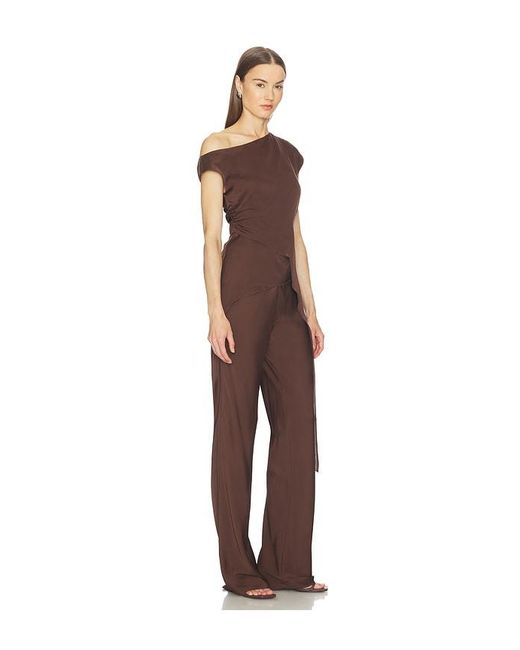 SRG Brown Selena Silk Top