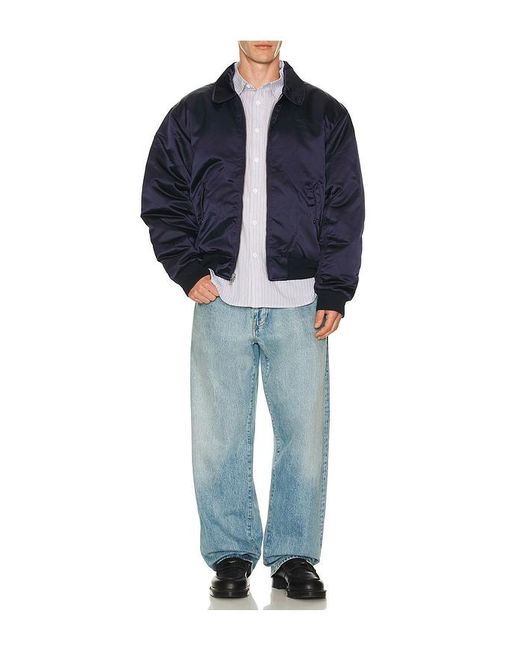 Huf Clothiers Reversible Flight Jacket in Blue for Men | Lyst