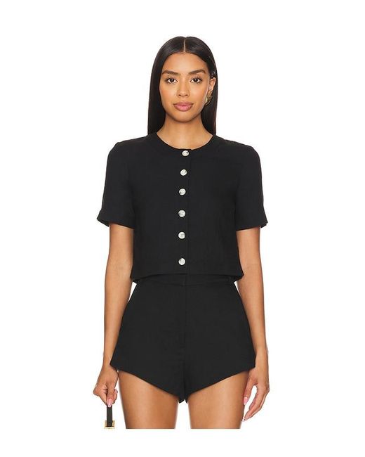 Amanda Uprichard Black X Revolve Braswell Top
