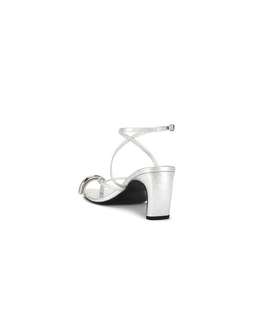Tory Burch White Pierced Strappy Heel Sandal