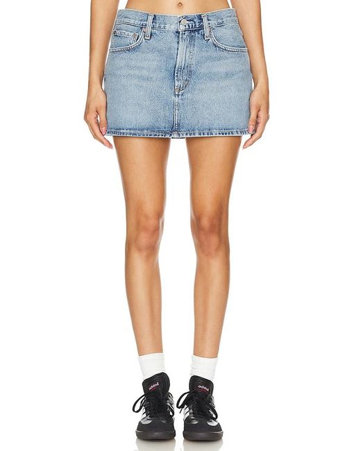 Agolde Blue Alek Mini Skirt
