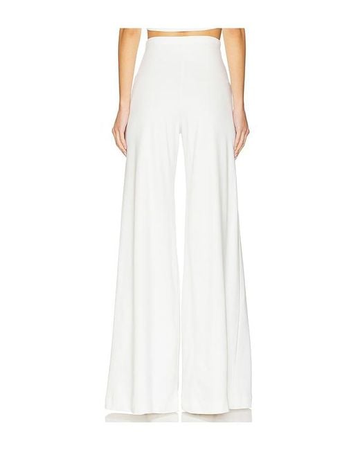 Ripley Rader White Ponte Knit Wide Leg Pant