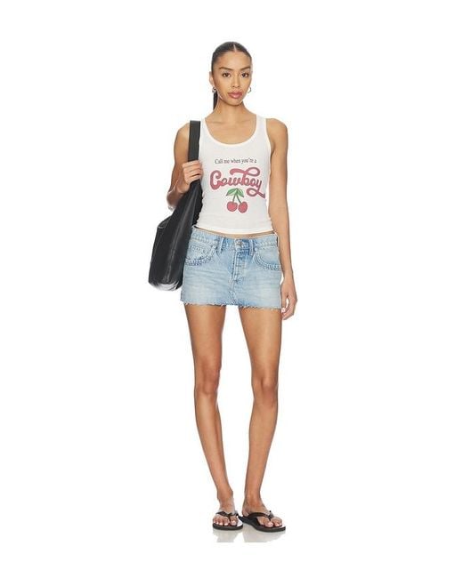 The Laundry Room Blue Call Me Cowboy Rib Tank Top