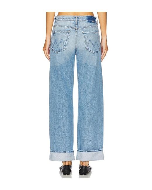Mother Blue The Dodger Button Hover Cuff Jeans